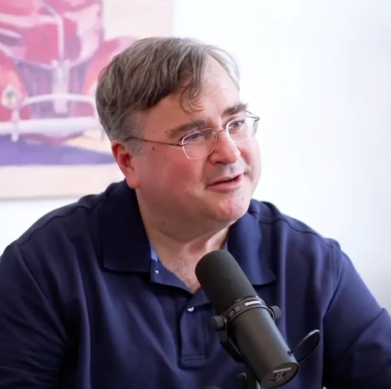 Reid Hoffman recording at Yaletown Podcast Studio